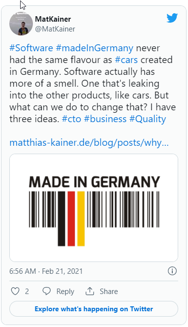 screenshot of module to avoid tracking